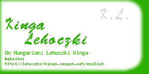 kinga lehoczki business card